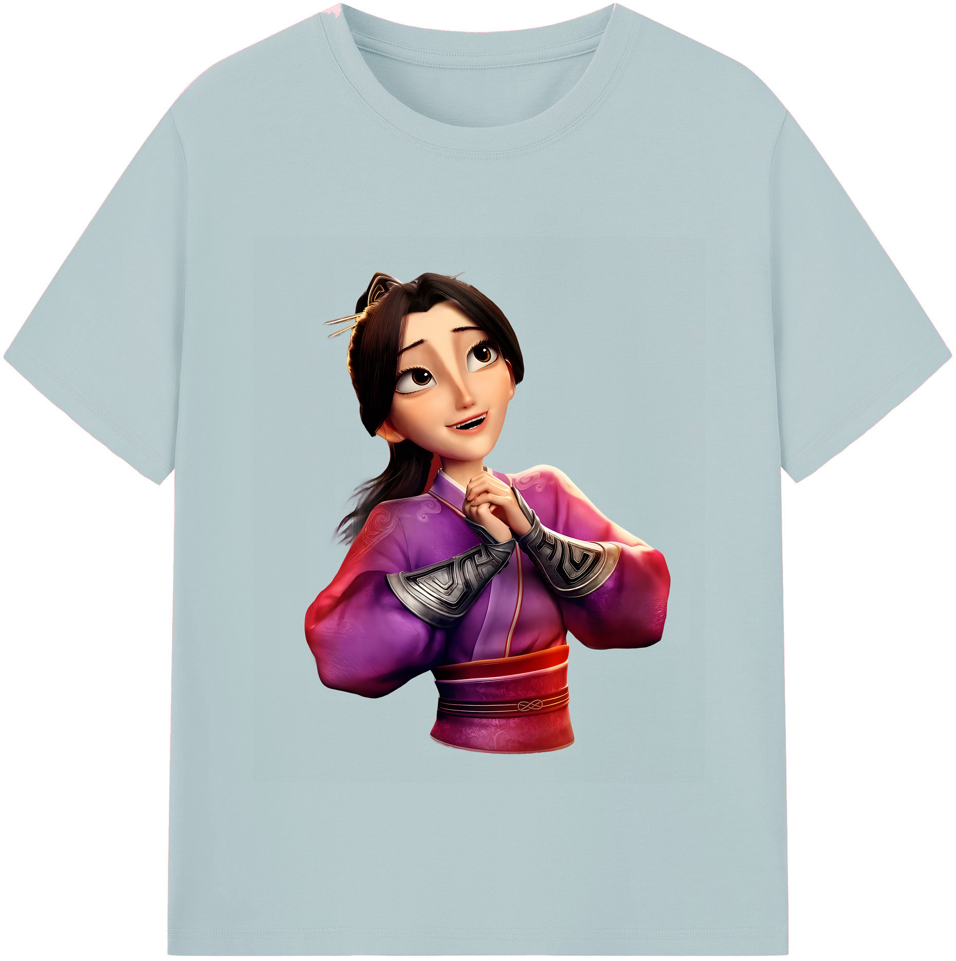 （画像用） Ne Zha 2 ナタ 魔童の大暴れ 綿100％半袖Tシャツ（フロントプリント）